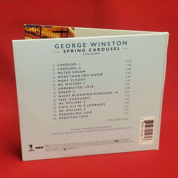 George Winston Spring Carousel Solo Piano CD 2017 Signed - Picture 2 of 6